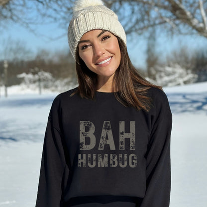 BAH HUMBUG Distressed Top - Available in short sleeve, long sleeve, crewneck or hoodie