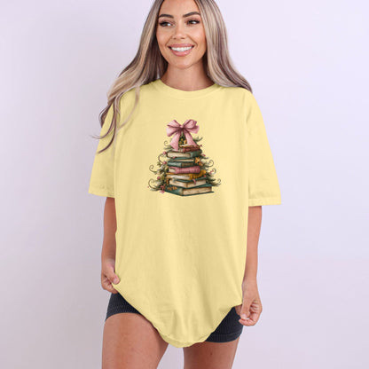 BOOK CHRISTMAS TREE - Comfort Colors ® Heavyweight Ring Spun Tee