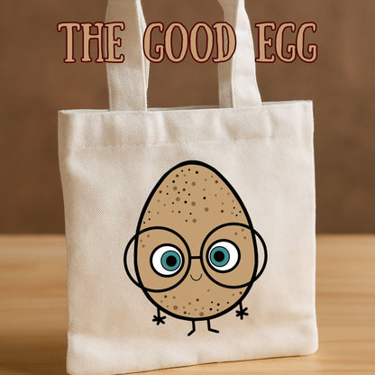The Bad Seed Inspired Mini Tote Bags – 8" x 8.75" White Canvas - Choose your favorite character!
