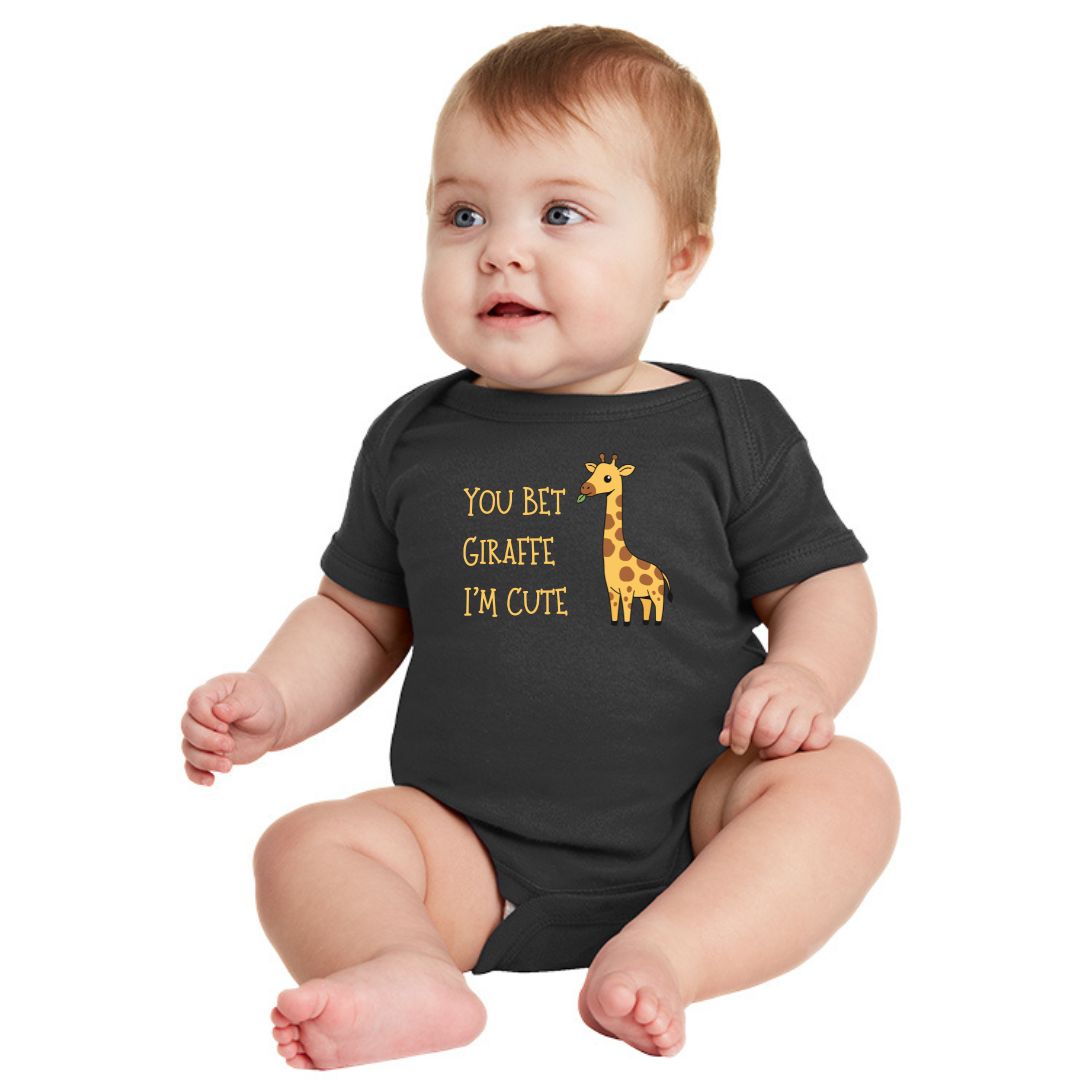 You Bet Giraffe I'm Cute - Infant Ribbed Bodysuit