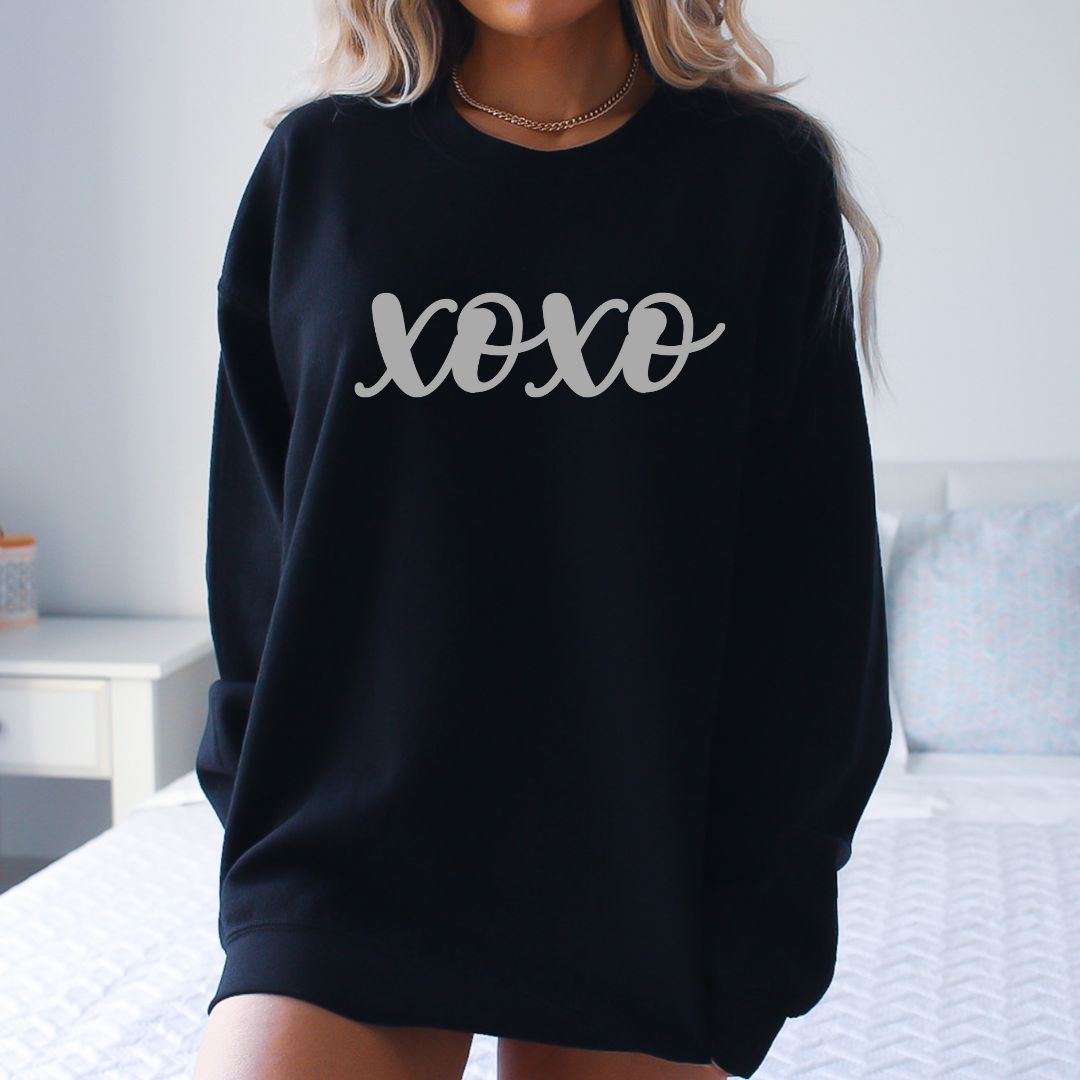 XOXO = Hugs & Kisses - Comfy Crewneck Sweatshirt