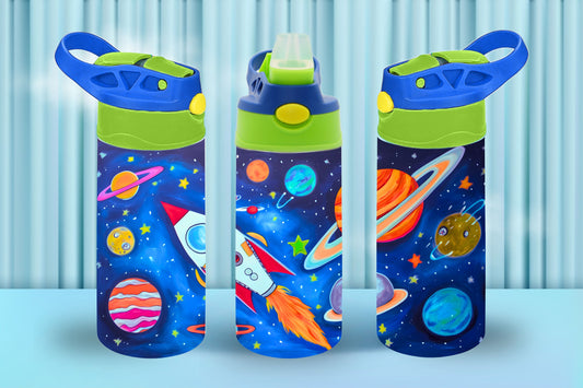 12 oz. Kids Stainless Tumbler with Straw Lid - Outer Space
