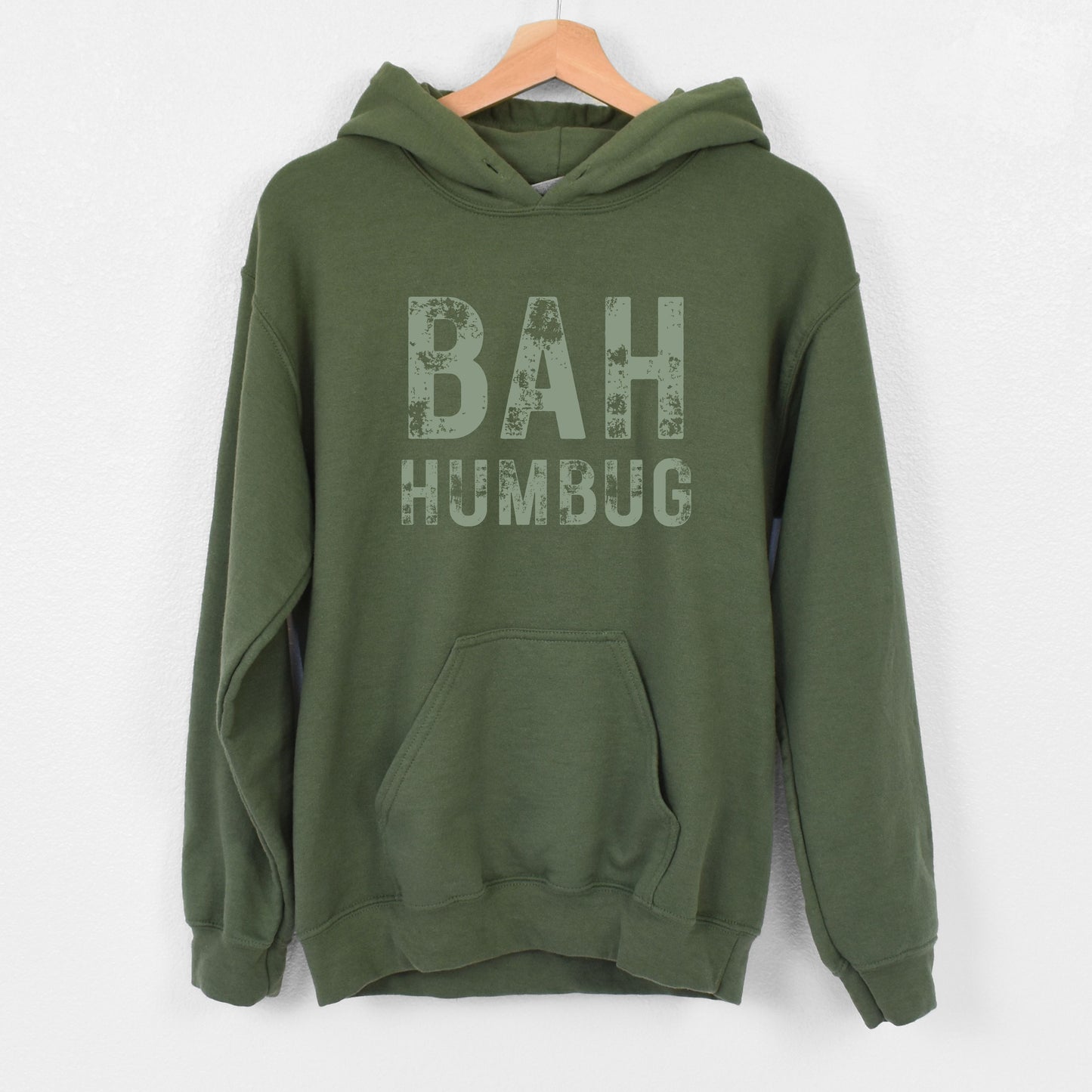 BAH HUMBUG Distressed Top - Available in short sleeve, long sleeve, crewneck or hoodie