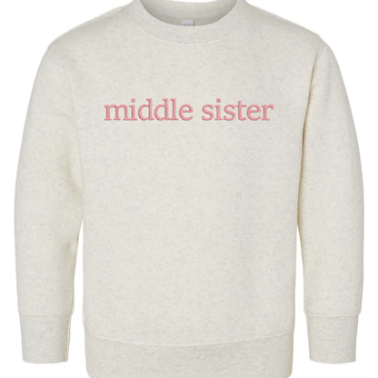 Faux Embroidery Big/Little Brother/Sister Matching Tops