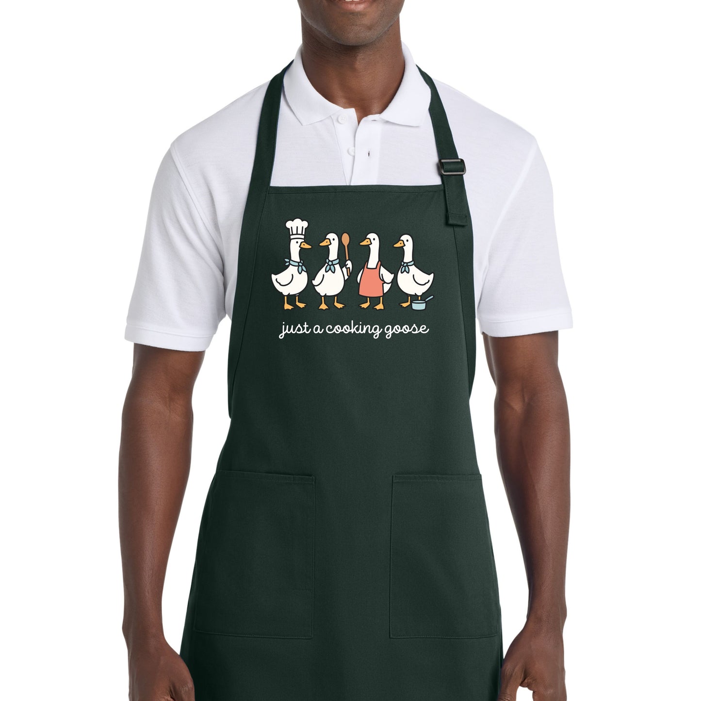 Just a Cooking Goose - Port Authority® Full-Length Apron with Pockets