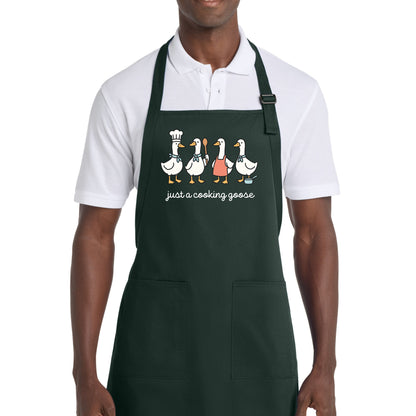 Just a Cooking Goose - Port Authority® Full-Length Apron with Pockets