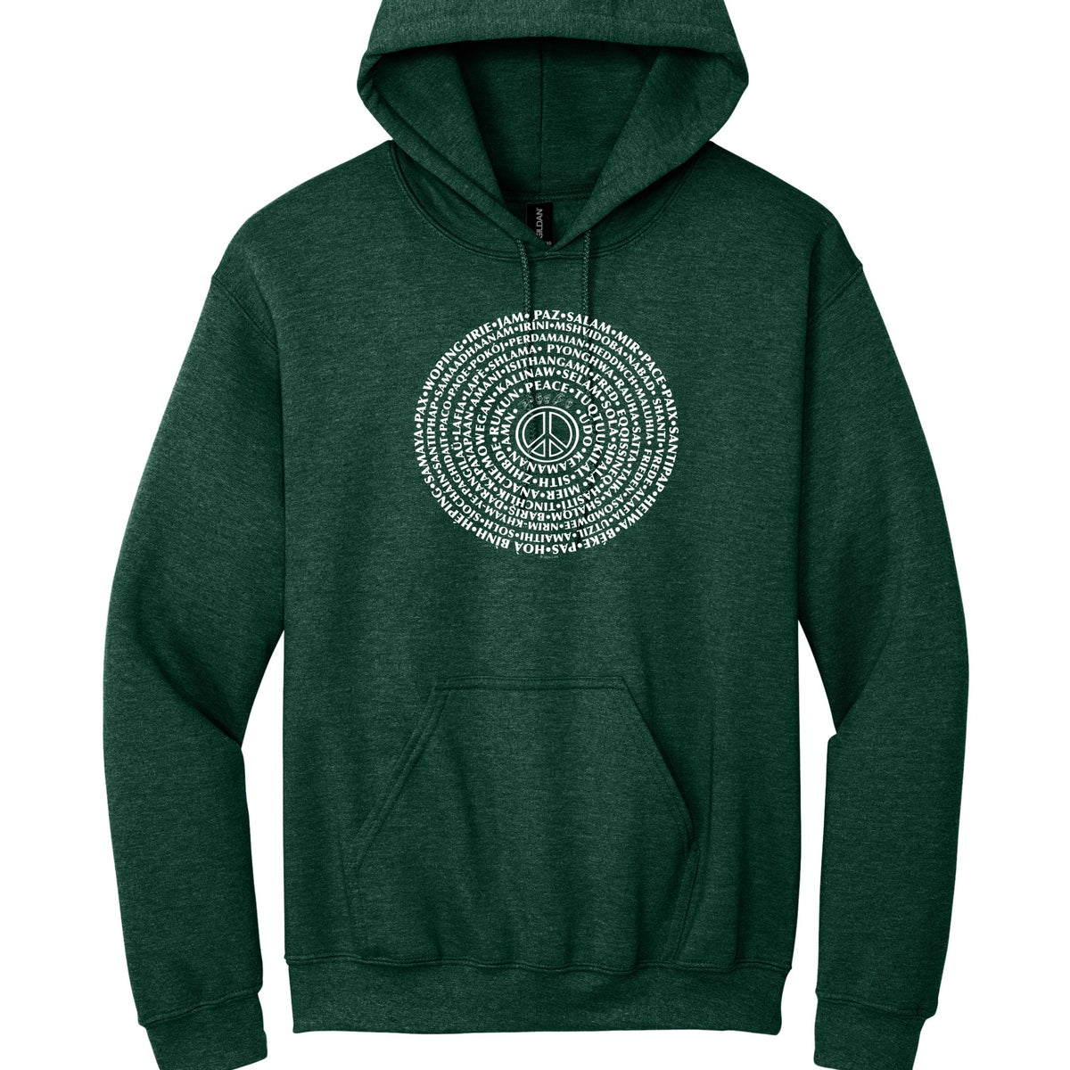 Can you say PEACE - Gildan Heavy Blend Hoodie - artwork designed by Cynthia NeJame