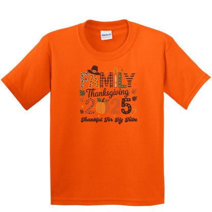 Family Thanksgiving Shirts - Thankful for my tribe - YOUTH & TODDLER SIZES