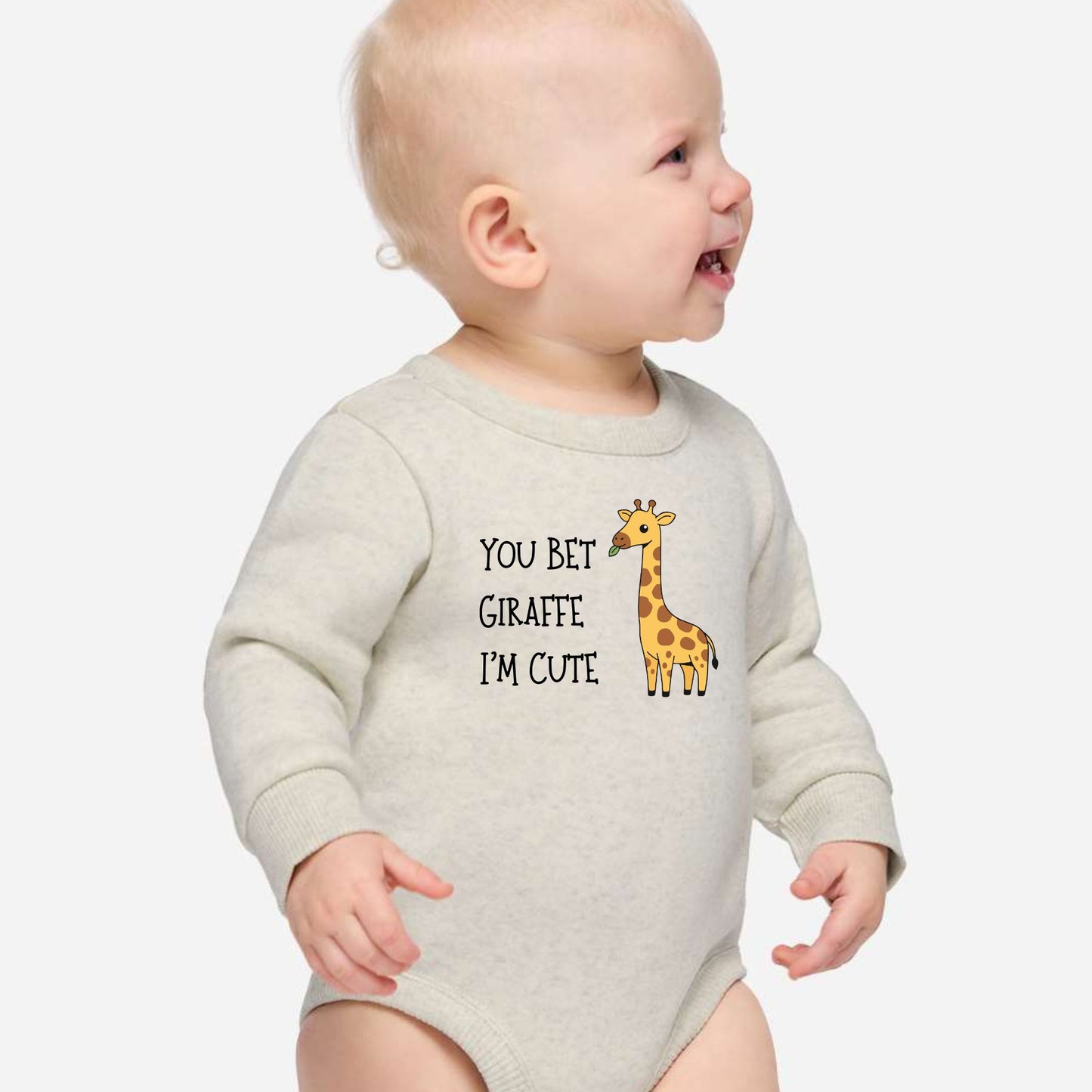 You Bet Giraffe I'm Cute - Infant Long Sleeve Fleece Bodysuit