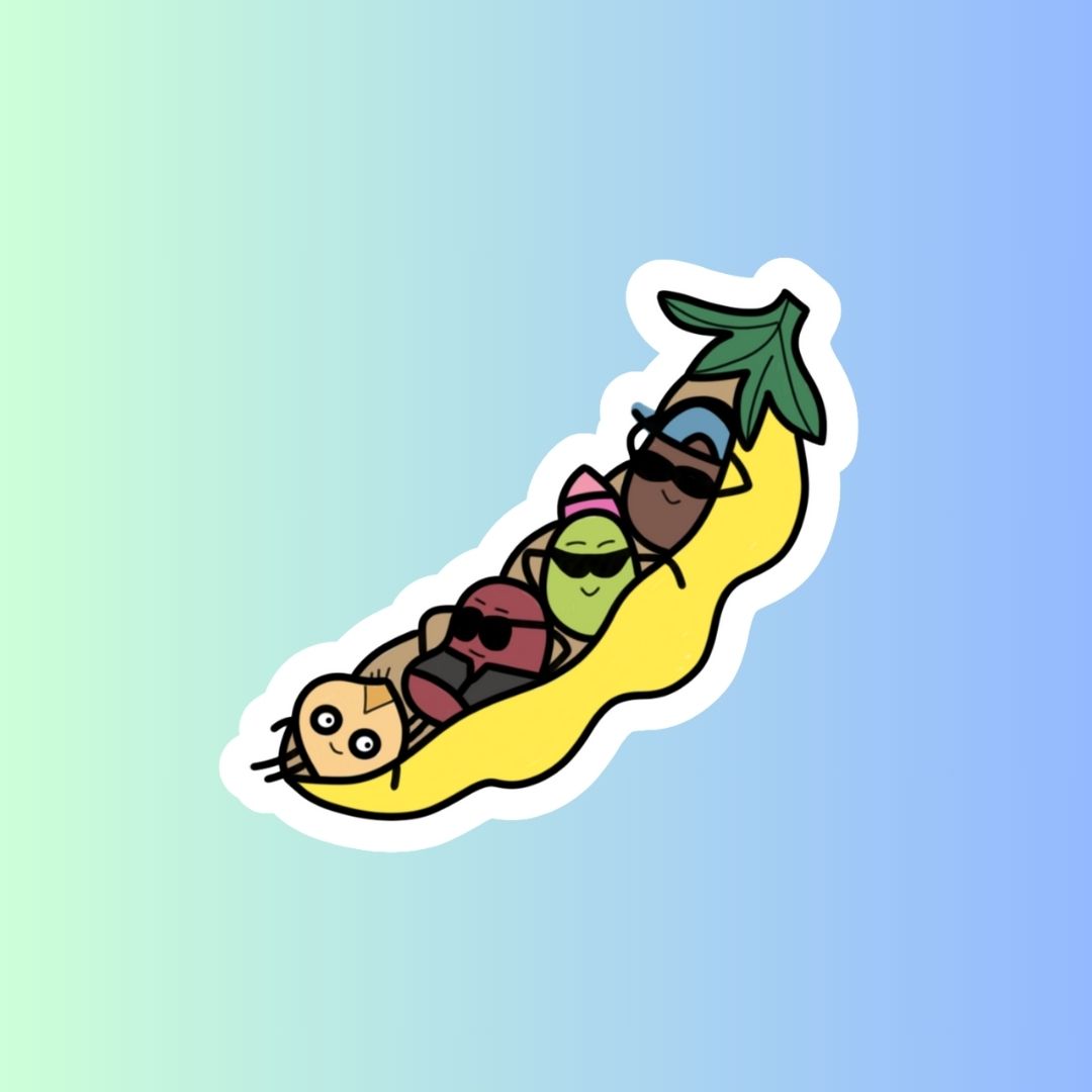 The Cool Bean - Permanent Waterproof Sticker Set