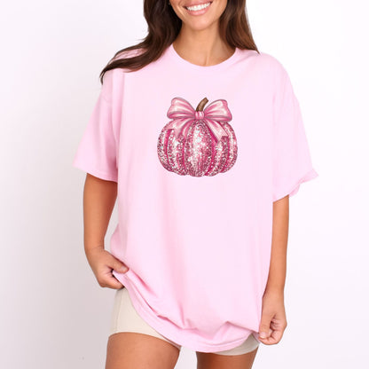 Pink Pumpkin for October - Breast Cancer Awareness - Available in short sleeve, long sleeve, crewneck or hoodie