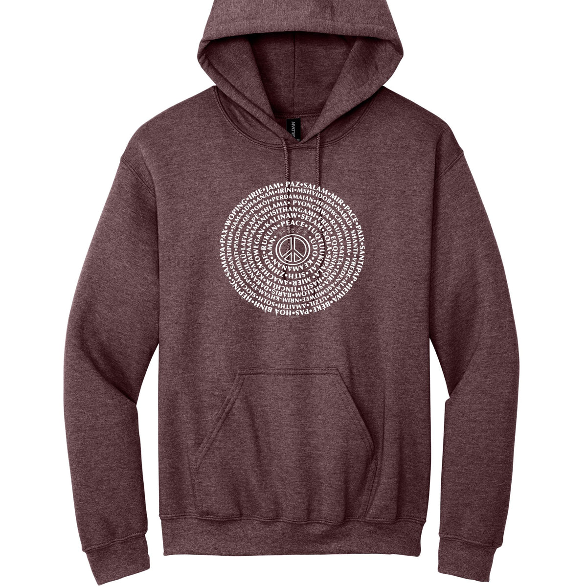 Can you say PEACE - Gildan Heavy Blend Hoodie - artwork designed by Cynthia NeJame