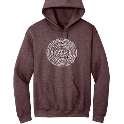 Can you say PEACE - Gildan Heavy Blend Hoodie - artwork designed by Cynthia NeJame