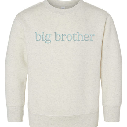 Faux Embroidery Big/Little Brother/Sister Matching Tops