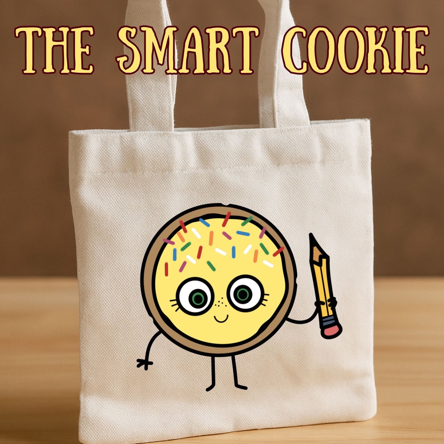 The Bad Seed Inspired Mini Tote Bags – 8" x 8.75" White Canvas - Choose your favorite character!