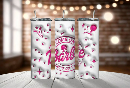 20 oz. Stainless Tumblers - Barbie themed images