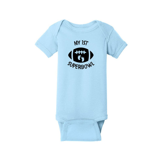My 1st Superbowl!  Infant one-piece Tee