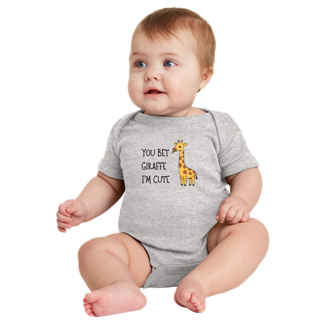 You Bet Giraffe I'm Cute - Infant Ribbed Bodysuit