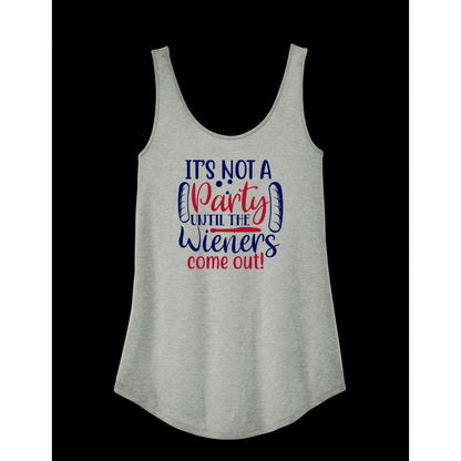 It's not a party until the wieners come out - Adult Unisex Soft T-shirt - 4th of July
