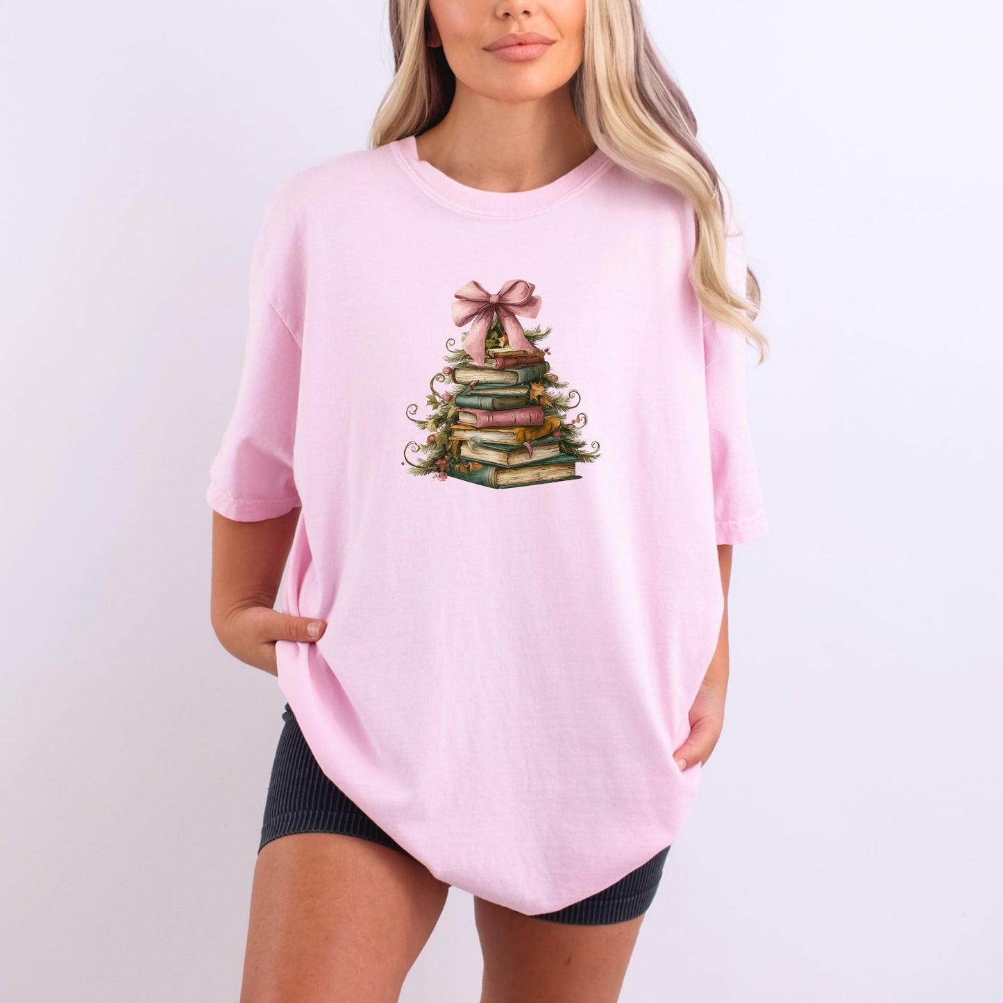 BOOK CHRISTMAS TREE - Comfort Colors ® Heavyweight Ring Spun Tee