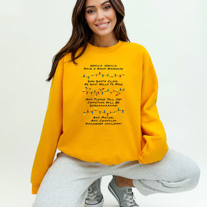Monica Monica Have a Happy Hanukkah - Funny Friends inspired Tee or Sweatshirt