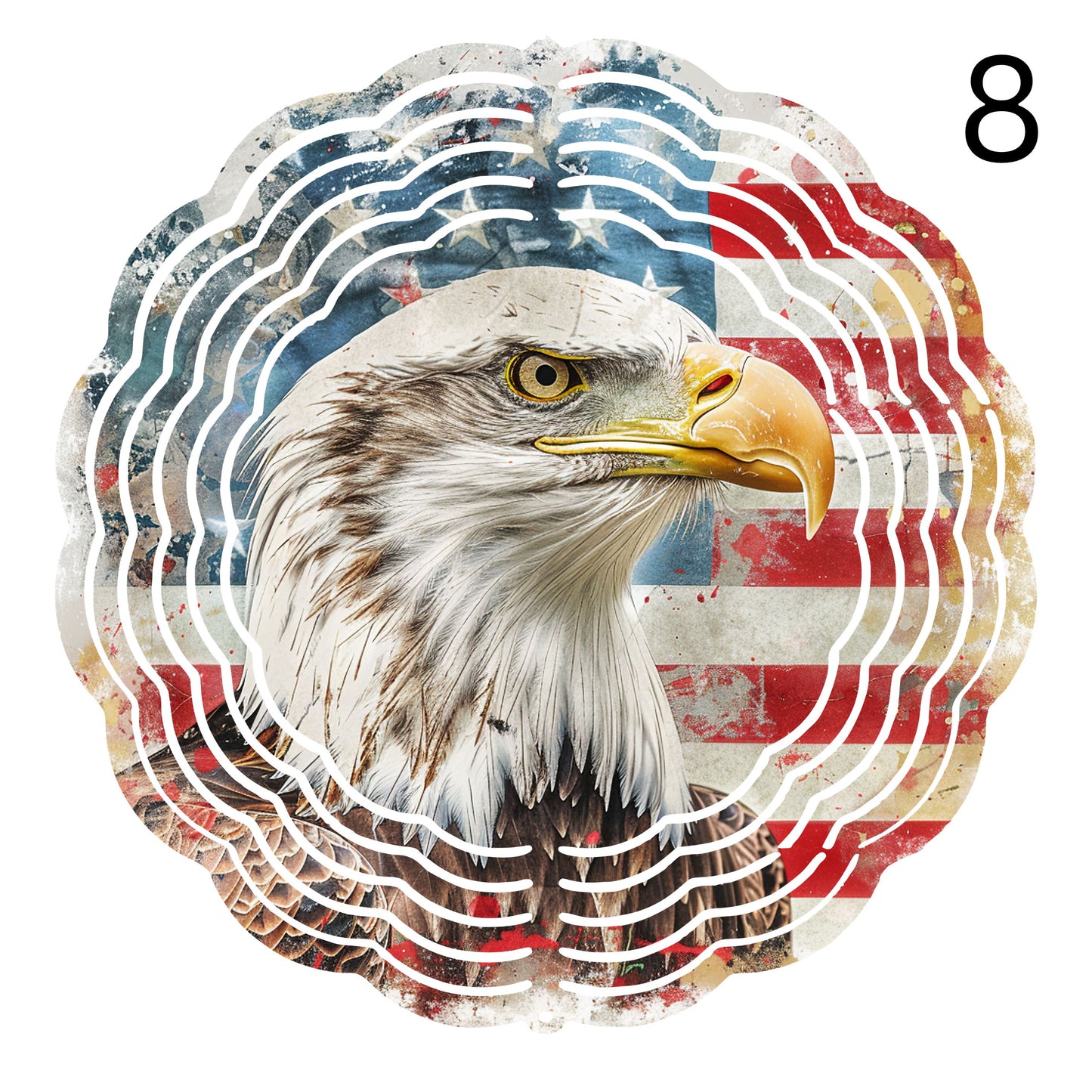 Patriotic 8" Wind Spinner