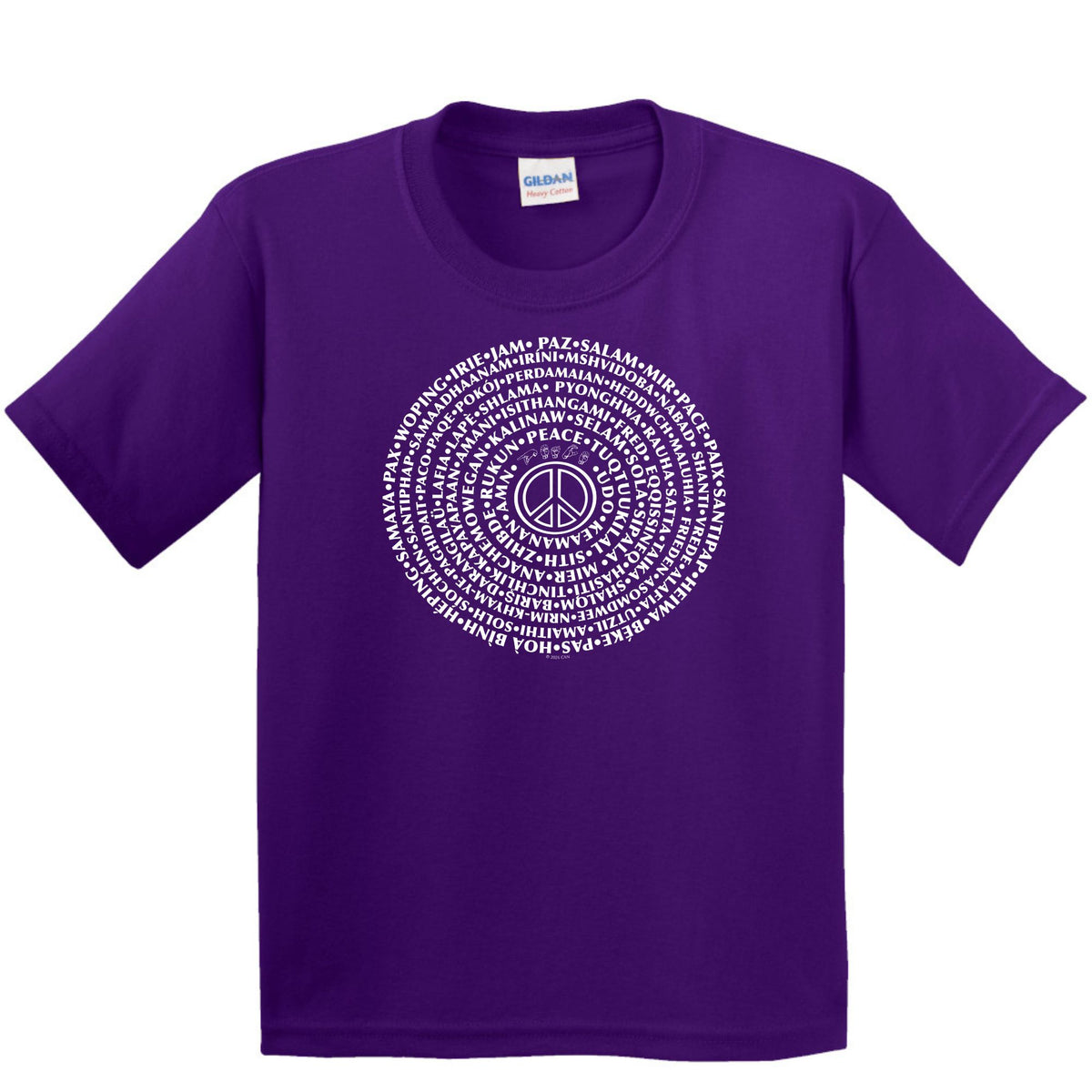 CAN YOU SAY PEACE - Youth Heavy Cotton Short Sleeve T-shirt - CAN YOU SAY PEACE LLC