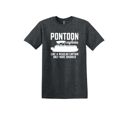 Pontoon Captain - Like a normal captain, only more drunker - funny adult unisex boating shirt