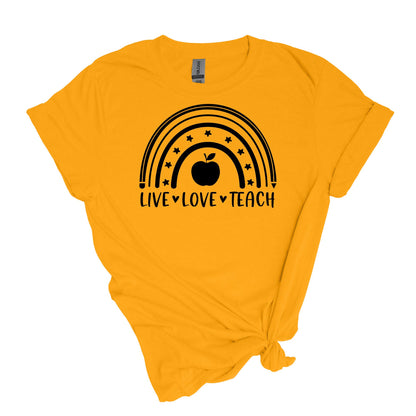 Live 🌷 Love ❣️ Teach 👩‍🏫 - Adult Unisex Soft T-shirt