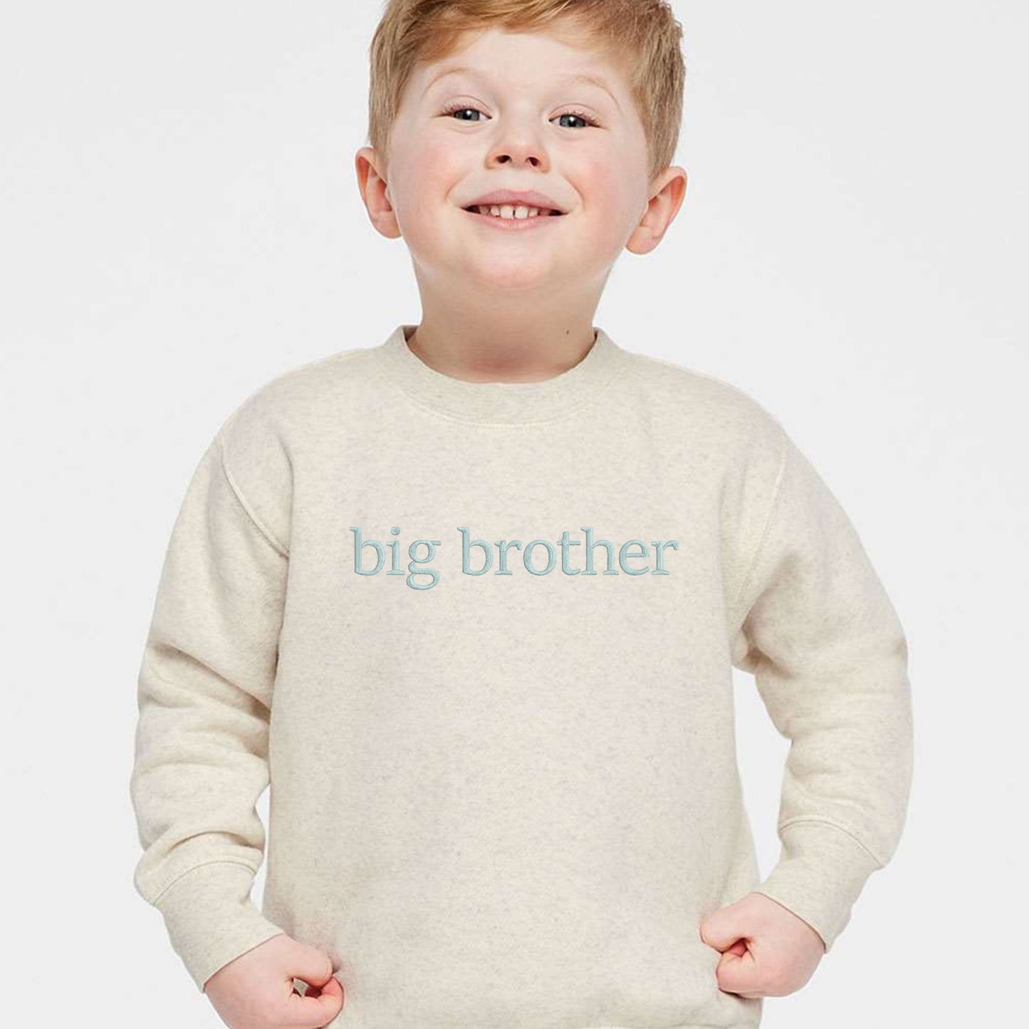 Faux Embroidery Big/Little Brother/Sister Matching Tops