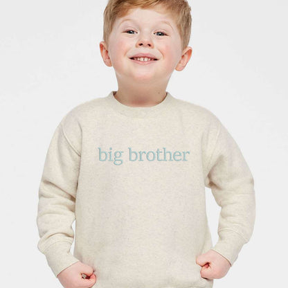 Faux Embroidery Big/Little Brother/Sister Matching Tops