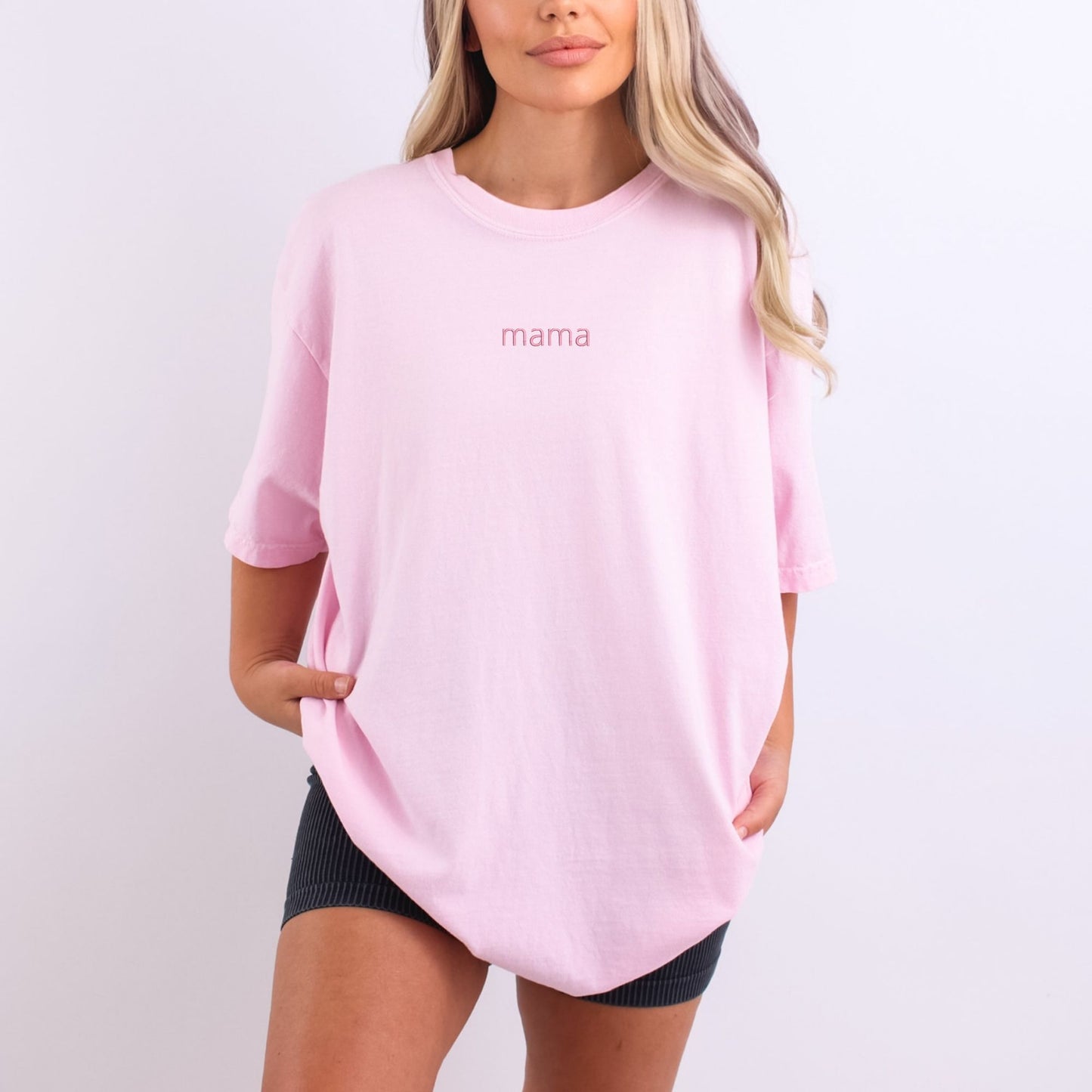 MAMA Minimalist Monochrome Embroidered Comfort Colors® T-Shirt