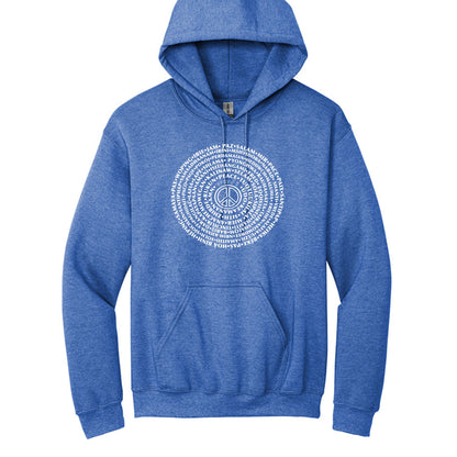 Can you say PEACE - Gildan Heavy Blend Hoodie - artwork designed by Cynthia NeJame