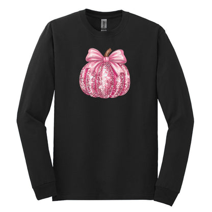 Pink Pumpkin for October - Breast Cancer Awareness - Available in short sleeve, long sleeve, crewneck or hoodie