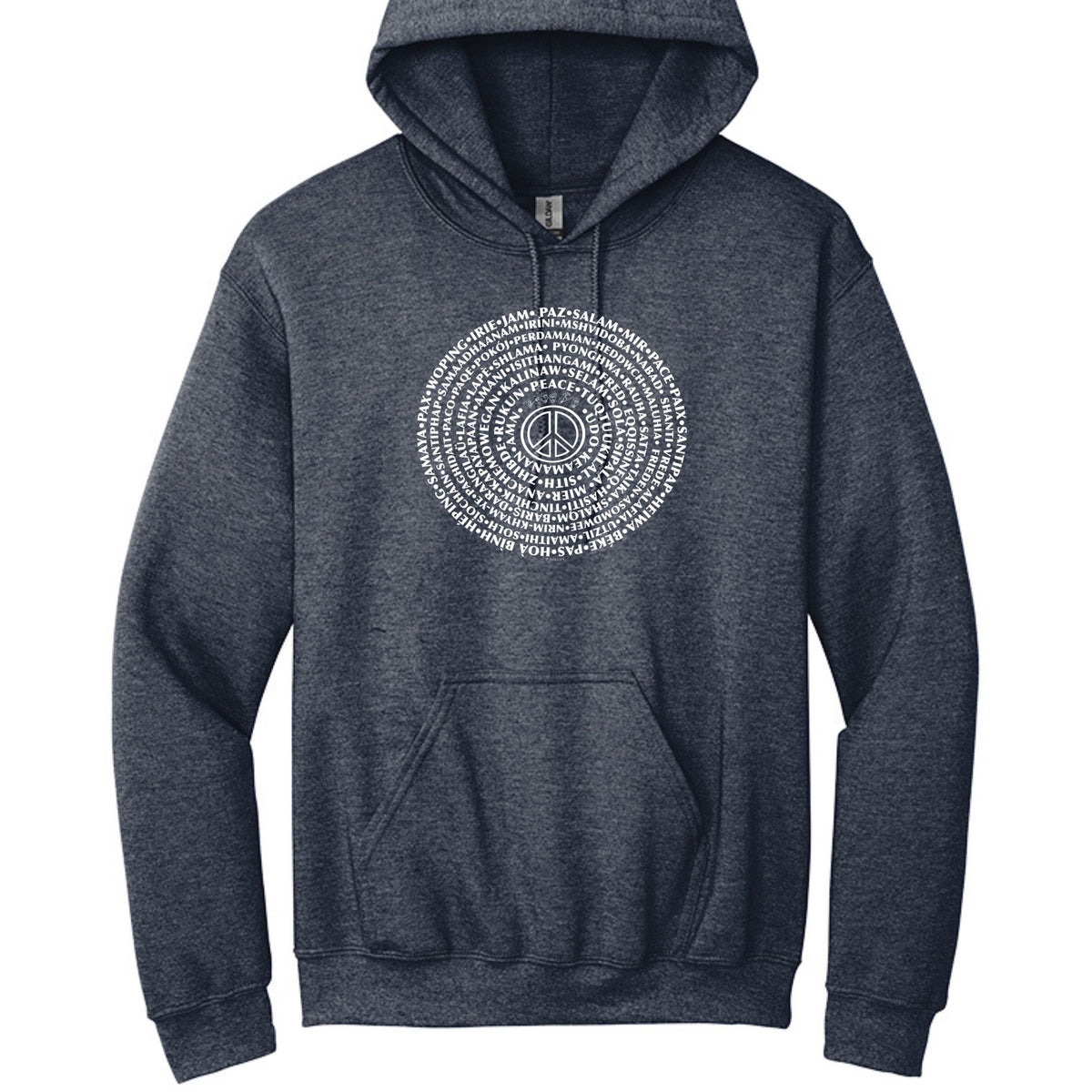 Can you say PEACE - Gildan Heavy Blend Hoodie - artwork designed by Cynthia NeJame