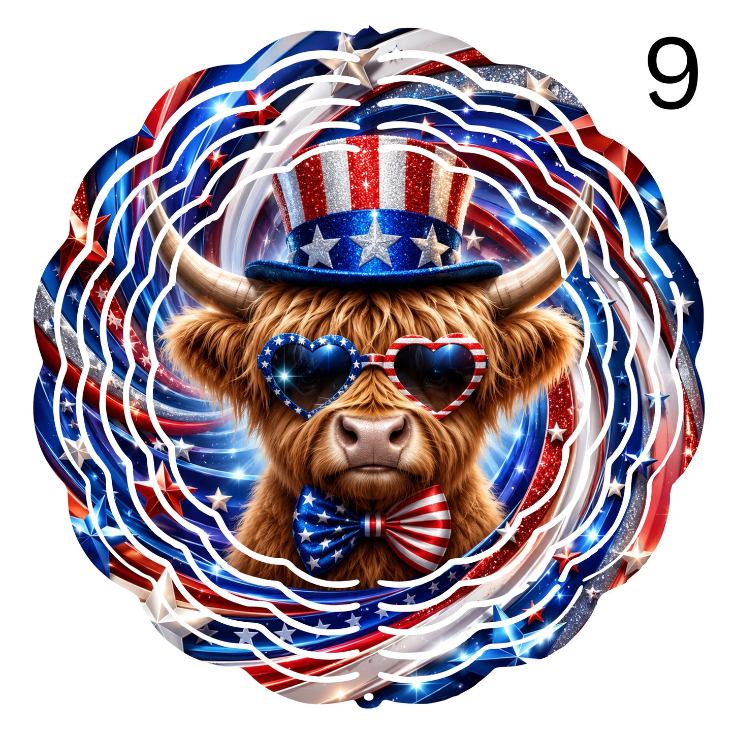 Patriotic 8" Wind Spinner