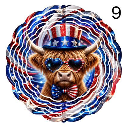 Patriotic 8" Wind Spinner