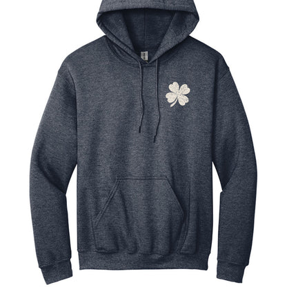 Shamrock Distressed American Flag - Gildan Heavy Blend Hoodie