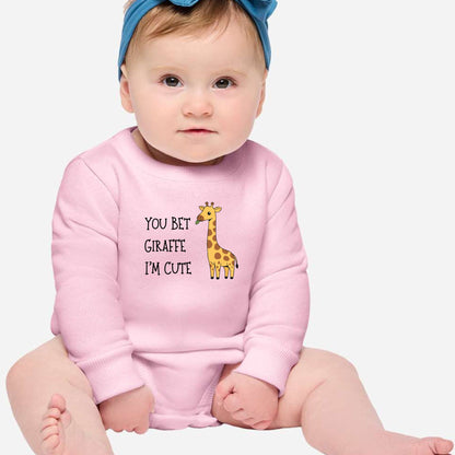 You Bet Giraffe I'm Cute - Infant Long Sleeve Fleece Bodysuit
