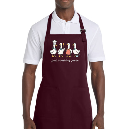 Just a Cooking Goose - Port Authority® Full-Length Apron with Pockets