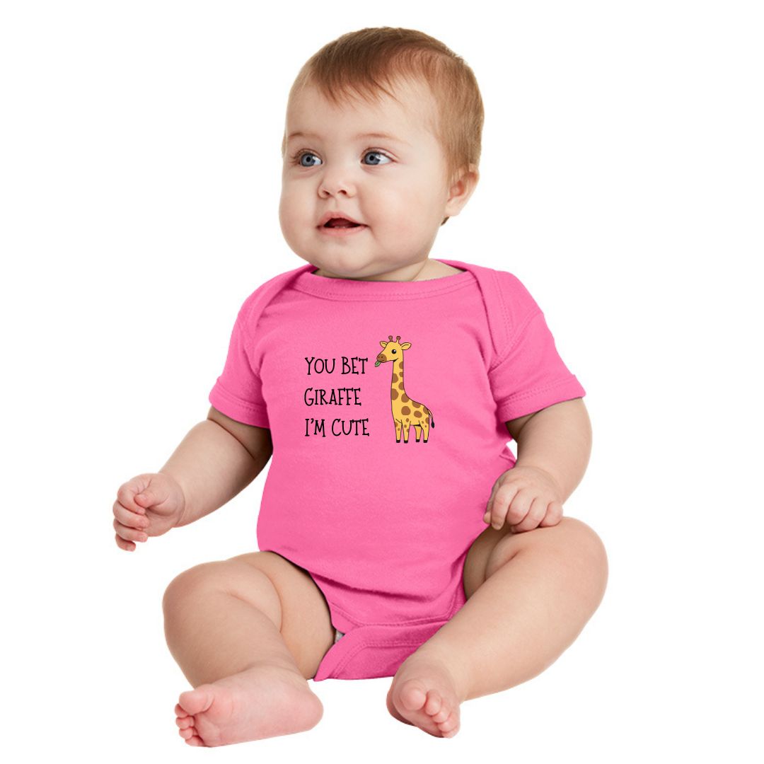 You Bet Giraffe I'm Cute - Infant Ribbed Bodysuit