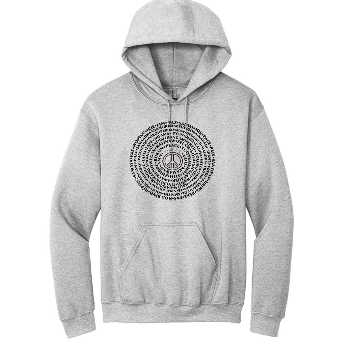 Can you say PEACE - Gildan Heavy Blend Hoodie - artwork designed by Cynthia NeJame
