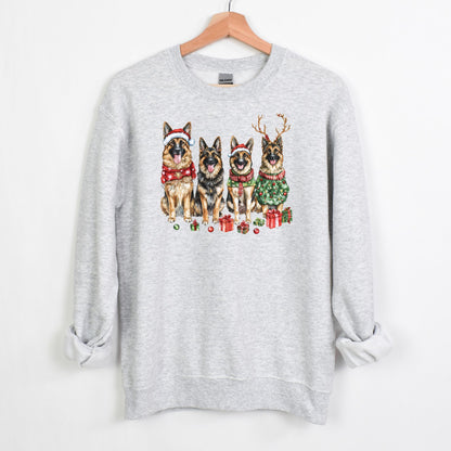 Merry Pups Holiday Sweatshirt – Festive German Shepherds