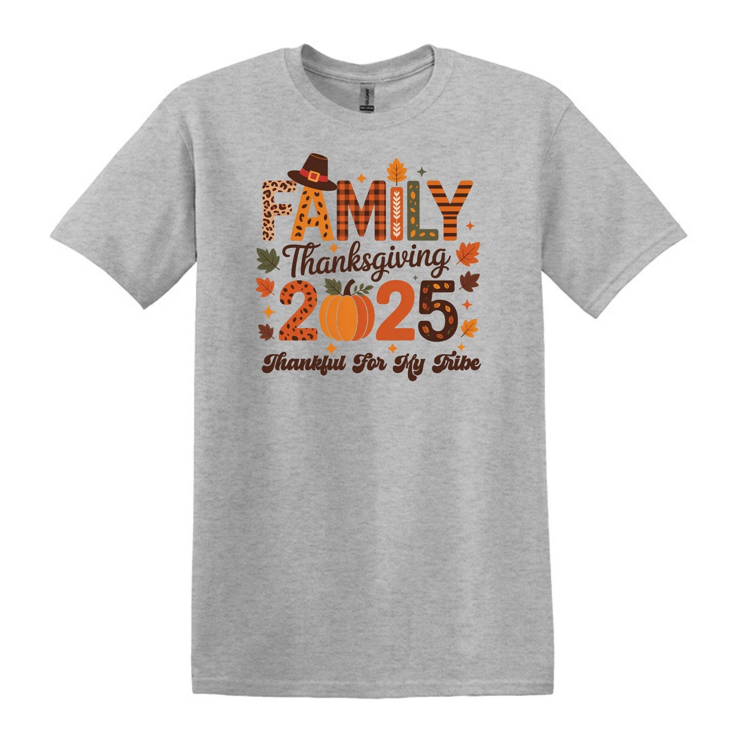 Thankful for my Tribe - 2025 Family Thanksgiving Heavy Cotton T-shirt