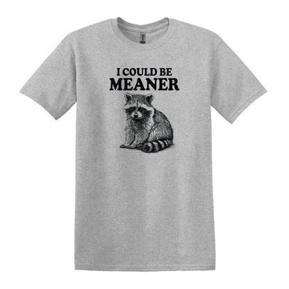 I Could Be Meaner - Funny Raccoon Meme - Gildan Heavy Cotton Unisex T-shirt