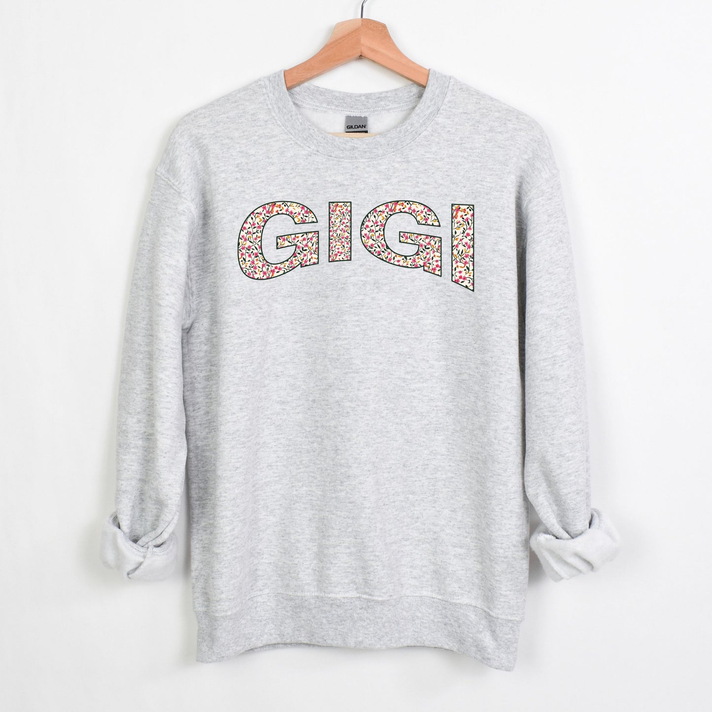 Tiny Flowers Heavy Blend Crewneck for Grandma - Choice of Name and Flowers