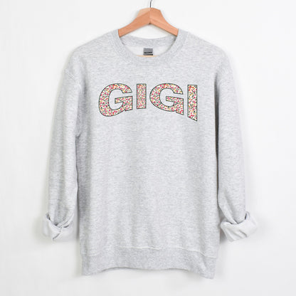 Tiny Flowers Heavy Blend Crewneck for Grandma - Choice of Name and Flowers