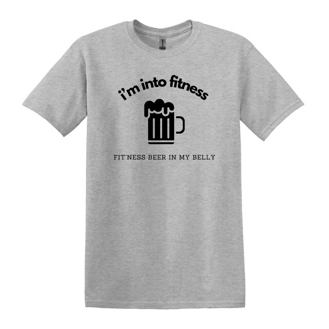 Me gusta el fitness. cerveza fitness en mi vientre - Gildan Adulto Unisex Heavy Cotton