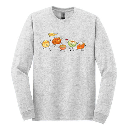 Thankful Fun Doodle Art | Gildan® Heavy Cotton™ 100% Cotton Long Sleeve T-Shirt