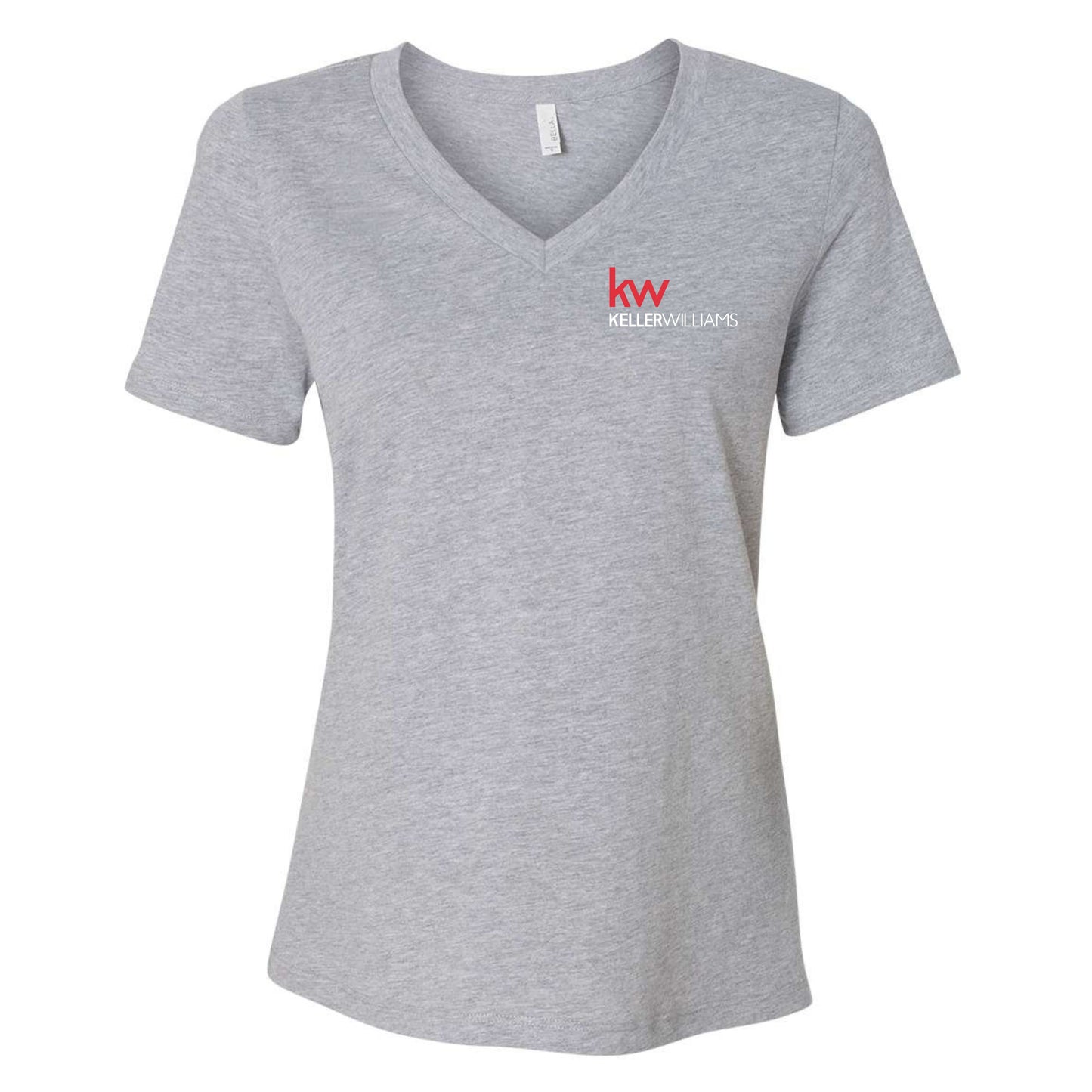 Keller Williams Realtor Chest Logo Women's Relaxed V-Neck T-Shirt